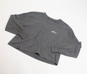 Women's 9 Dots Logo Crop L/S