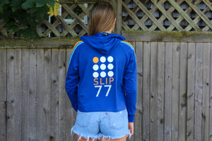 Women's 9 Dots Crop Track Hoodie