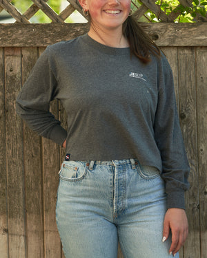 Women's 9 Dots Logo Crop L/S
