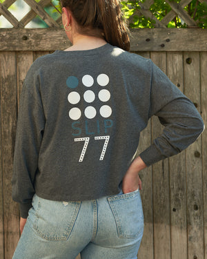 Women's 9 Dots Logo Crop L/S